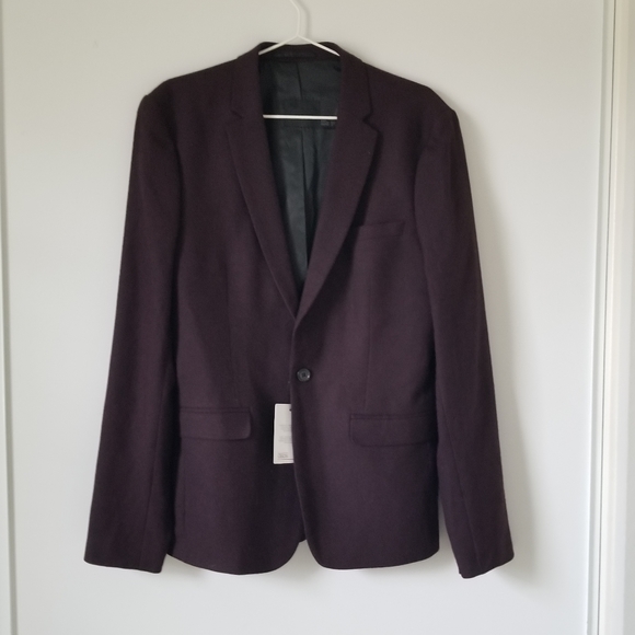 Men's ASOS Dark Purple Suit Sportscoat Jacket size 38 - Picture 3 of 11